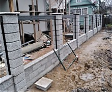 Строительство заборов "под ключ" Серый мрамор