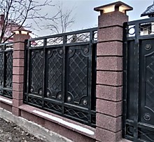 Заборный столб с освещением